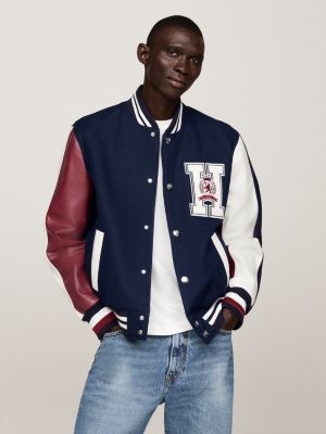 Crest Back Logo Varsity Jacket Blue Tommy Hilfiger