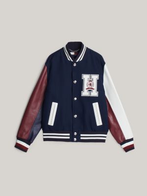 Crest Back Logo Varsity Jacket | Blue | Tommy Hilfiger