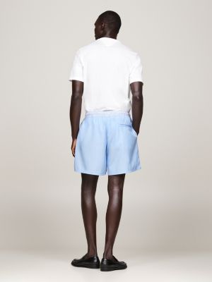 blau utility-shorts mit ithaka-streifen und wappen für herren - tommy hilfiger