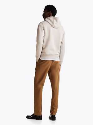 brown crest embroidery hoody for men tommy hilfiger