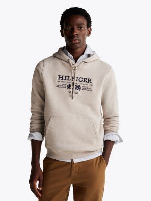 Crest Embroidery Hoody Brown Tommy Hilfiger