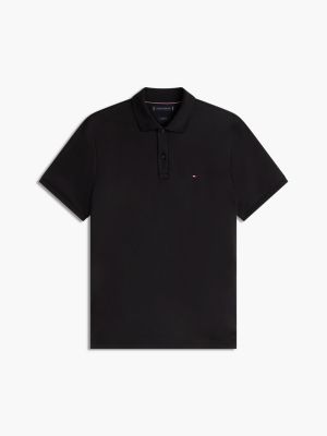 black regular fit polo shirt for men tommy hilfiger