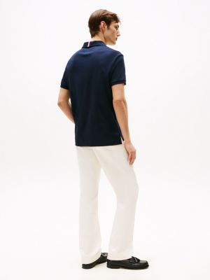 polo regular fit blu da uomini tommy hilfiger