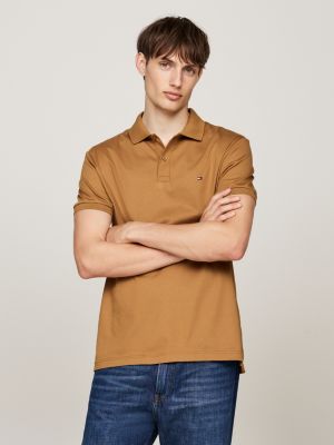 braun regular fit poloshirt für herren - tommy hilfiger