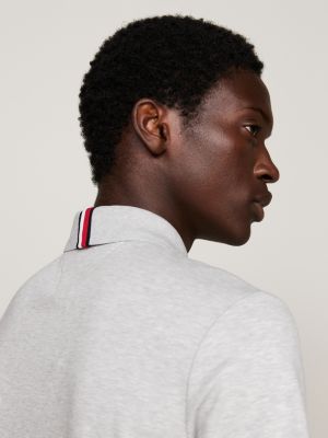 grey regular fit polo shirt for men tommy hilfiger
