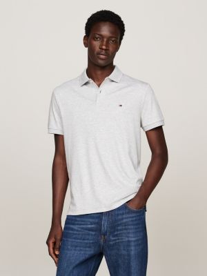 Polo tommy hilfiger homme gris sale