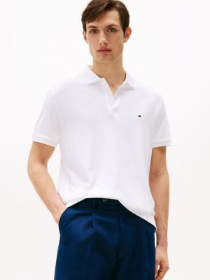 white regular fit polo shirt for men tommy hilfiger