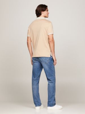 Regular Fit Poloshirt mit Kontrast-Details | BEIGE | Tommy Hilfiger