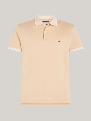 Regular Fit Poloshirt mit Kontrast-Details | BEIGE | Tommy Hilfiger