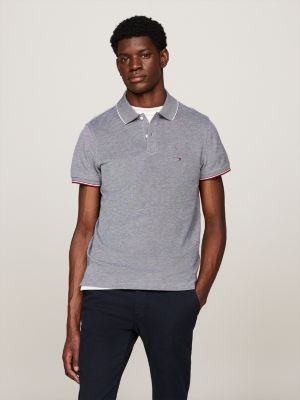 Tipped Slim Fit Polo | Blue | Tommy Hilfiger