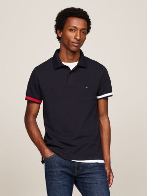 Slim fit polo met vlag Blauw Tommy Hilfiger