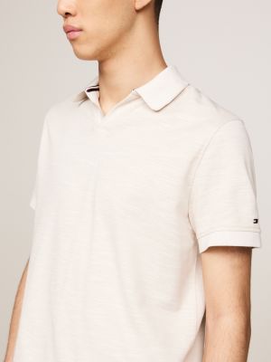 beige smart casual regular fit polo for men tommy hilfiger