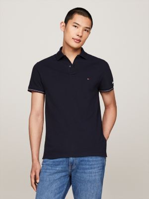 Black polo tommy hilfiger best sale