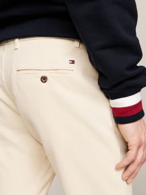 beige bleecker slim fit stretch-chinos aus baumwolle für herren - tommy hilfiger