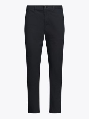 blau denton straight fit stretch-chinos aus baumwolle für herren - tommy hilfiger