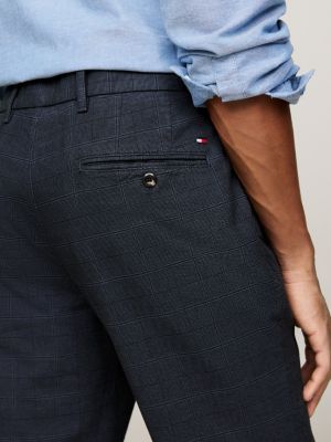 pantaloni chino denton tinti in capo blu da uomini tommy hilfiger