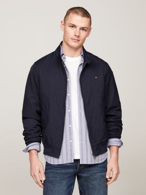 blue th warm wattierte harringtonjacke für herren - tommy hilfiger