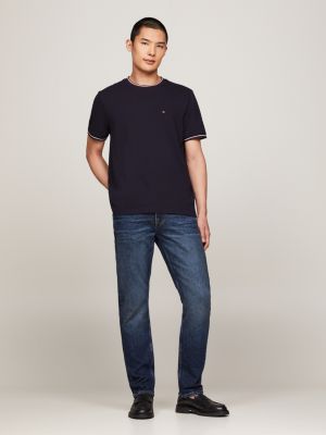 blue signature tipped t-shirt for men tommy hilfiger