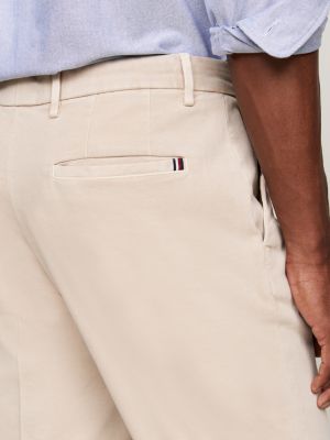 beige smart casual denton garment dyed chinos for men tommy hilfiger