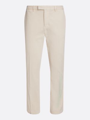 beige smart casual denton garment dyed chinos for men tommy hilfiger