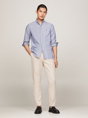 Dobby Slim Fit Oxford Shirt | Blue | Tommy Hilfiger 