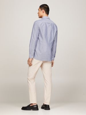 Dobby Slim Fit Oxford Shirt | Blue | Tommy Hilfiger 