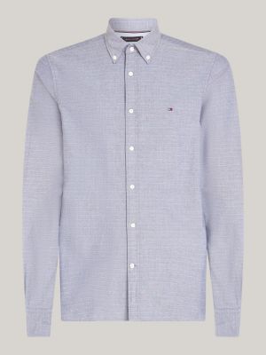 Dobby Slim Fit Oxford Shirt | Blue | Tommy Hilfiger 