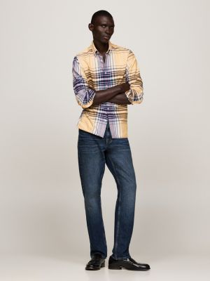 Oxford Check Regular Fit Shirt | Yellow | Tommy Hilfiger