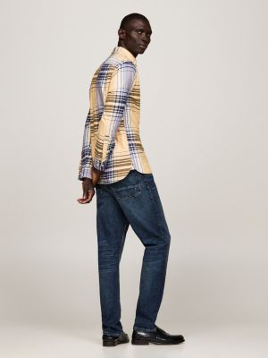Oxford Check Regular Fit Shirt | Yellow | Tommy Hilfiger