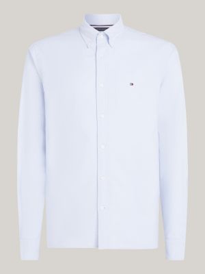 blue regular fit oxford shirt for men tommy hilfiger