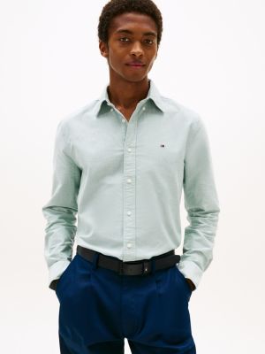 grün regular fit oxford-hemd für herren - tommy hilfiger