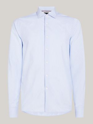 blue stripe slim fit shirt for men tommy hilfiger