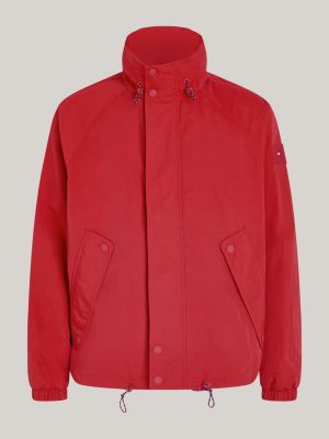 red logo patch water repellent regatta jacket for men tommy hilfiger