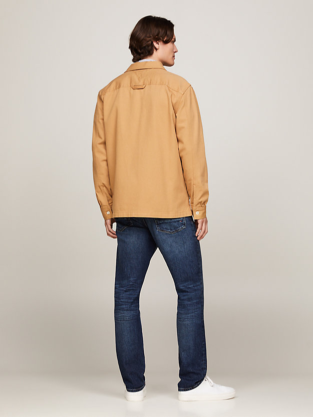 Relaxed Fit Twill Overshirt | Khaki | Tommy Hilfiger Relaxed Fit Twill Overshirt | Khaki | Tommy Hilfiger