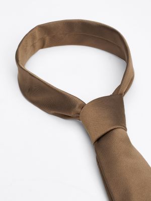 khaki gewebte krawatte aus seide für herren - tommy hilfiger