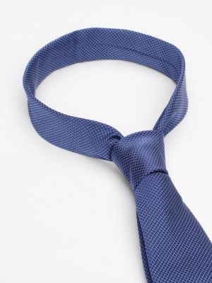 blue woven silk micro dot tie for men tommy hilfiger