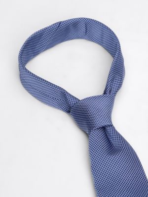 blue woven silk micro dot tie for men tommy hilfiger