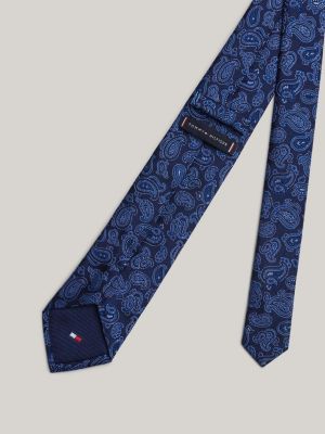 Paisley Woven Silk Tie | Blue | Tommy Hilfiger