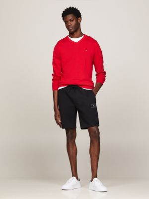 Sport Badge Drawstring Sweat Shorts | Black | Tommy Hilfiger