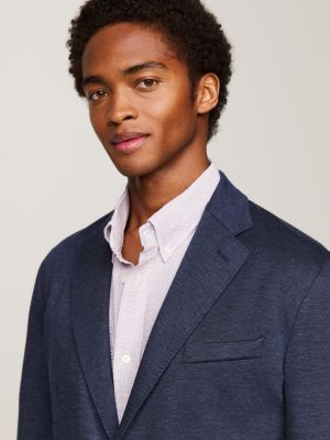 Single Breasted Jersey Blazer Blue Tommy Hilfiger