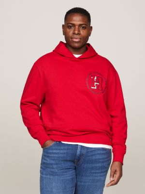 Tommy Hilfiger Men's Tommy Jeans LENNY HOODIE. BLUSH RED