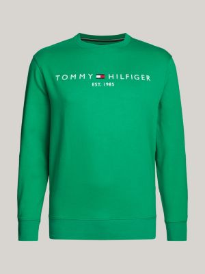 Plus Logo Flex Fleece Sweatshirt | Green | Tommy Hilfiger