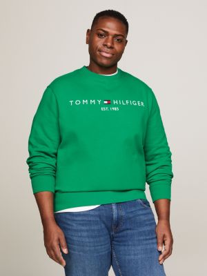 Green tommy store jeans sweatshirt