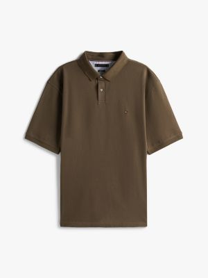 khaki koszulka polo 1985 collection z kolekcji plus dla mężczyźni - tommy hilfiger