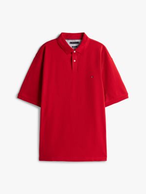 red plus 1985 collection regular fit polo voor heren - tommy hilfiger