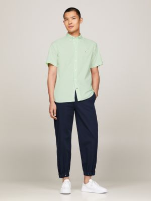 TH Flex Gingham Regular Fit Shirt | Green | Tommy Hilfiger