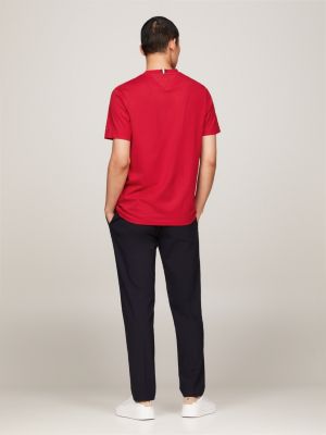 red global stripe logo t-shirt for men tommy hilfiger