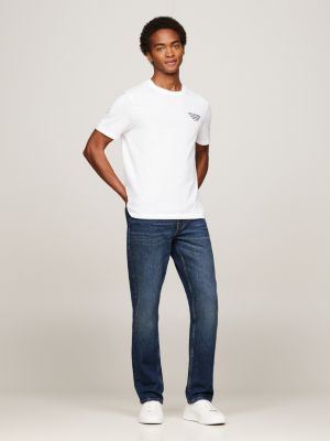 Global Stripe T-Shirt mit Logo | Weiß | Tommy Hilfiger 