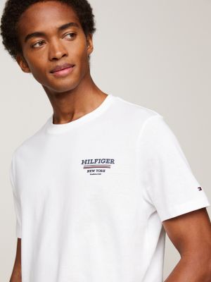 white global stripe logo t-shirt for men tommy hilfiger