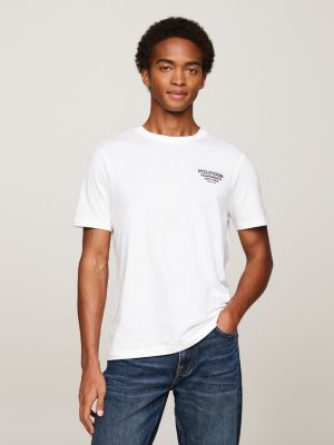 white global stripe logo t-shirt for men tommy hilfiger